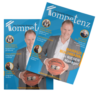 Zwei Cover der ersten Ausgabe von "Kompetenz – Das Experten Magazin"