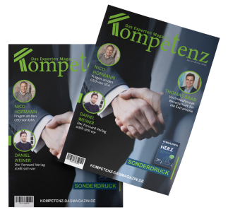 Zwei Cover des Sonderdrucks von "Kompetenz – Das Experten Magazin"